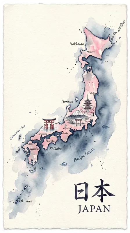 Watercolor Map Travel Posters