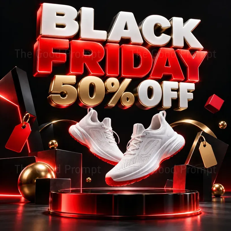 Black Friday 3D Sale Poster Generator