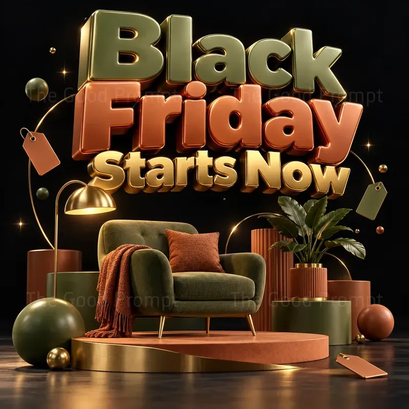 Black Friday 3D Sale Poster Generator