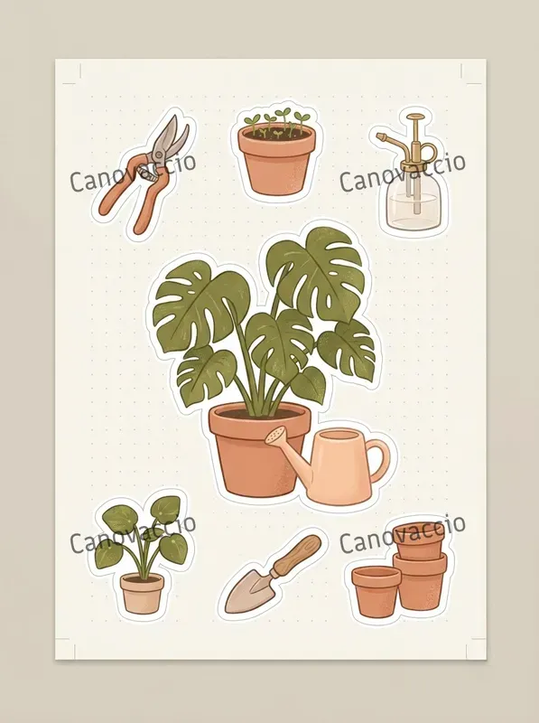 Pastel Gouache Planner Sticker Sheets