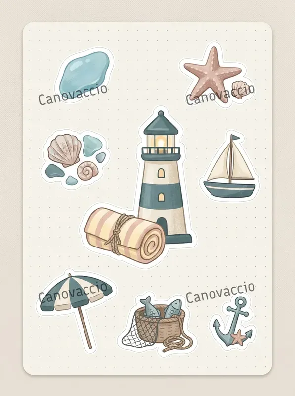 Pastel Gouache Planner Sticker Sheets