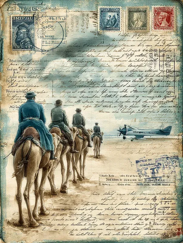 1930s Vintage Travel Illustration Art