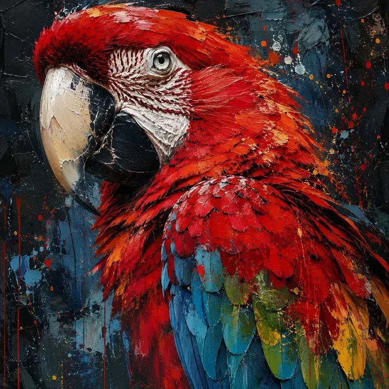 Abstract Expressionist Wildlife Portraits