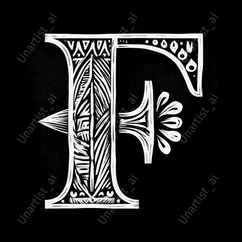 Afro Inspired Woodcut Letterform Art