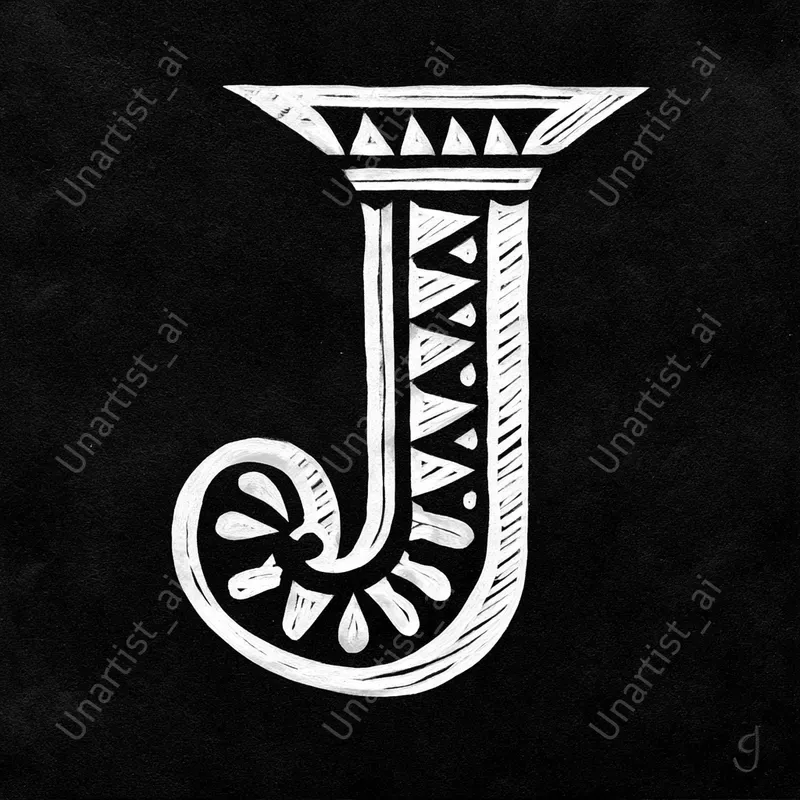 Afro Inspired Woodcut Letterform Art