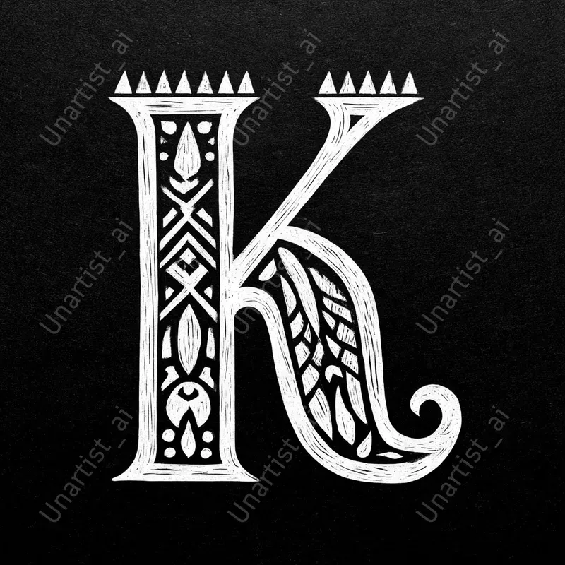 Afro Inspired Woodcut Letterform Art