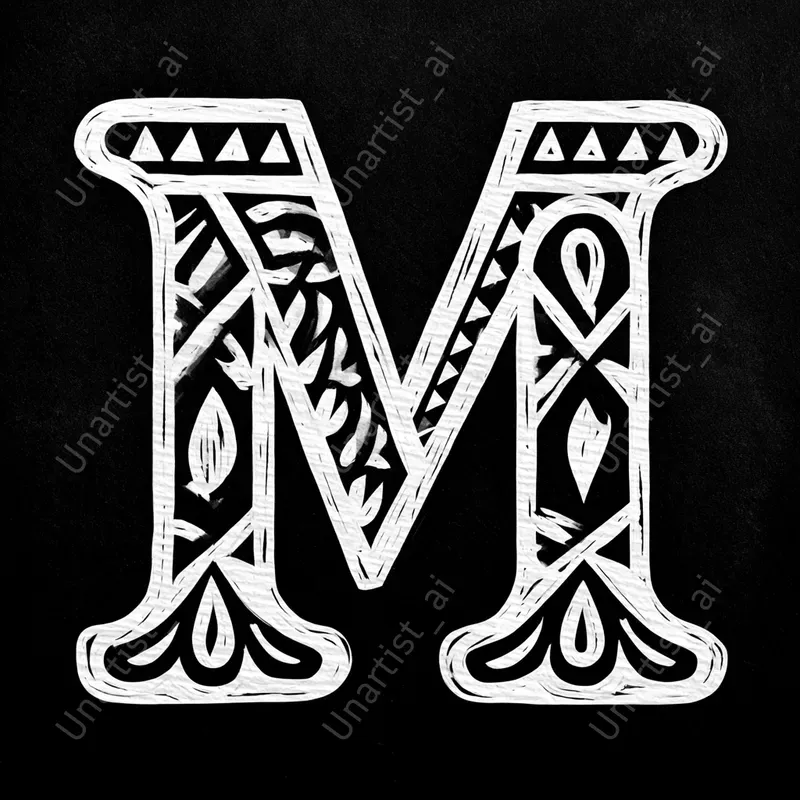 Afro Inspired Woodcut Letterform Art