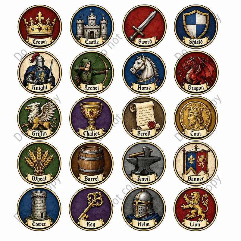 Punch Out Game Token Sheets