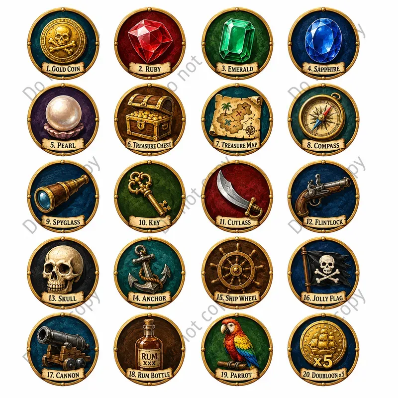 Punch Out Game Token Sheets