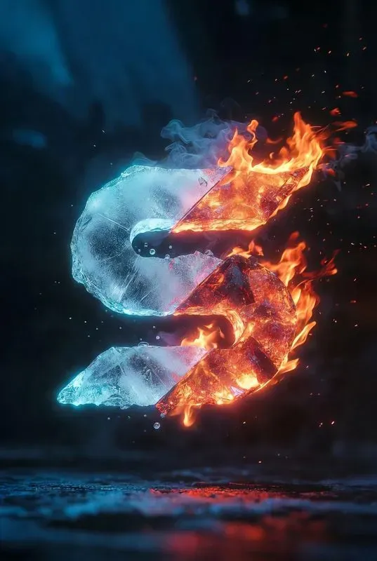 Ice Vs Fire Logo Generator 8K