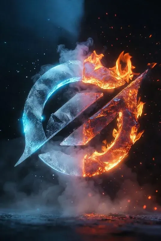 Ice Vs Fire Logo Generator 8K