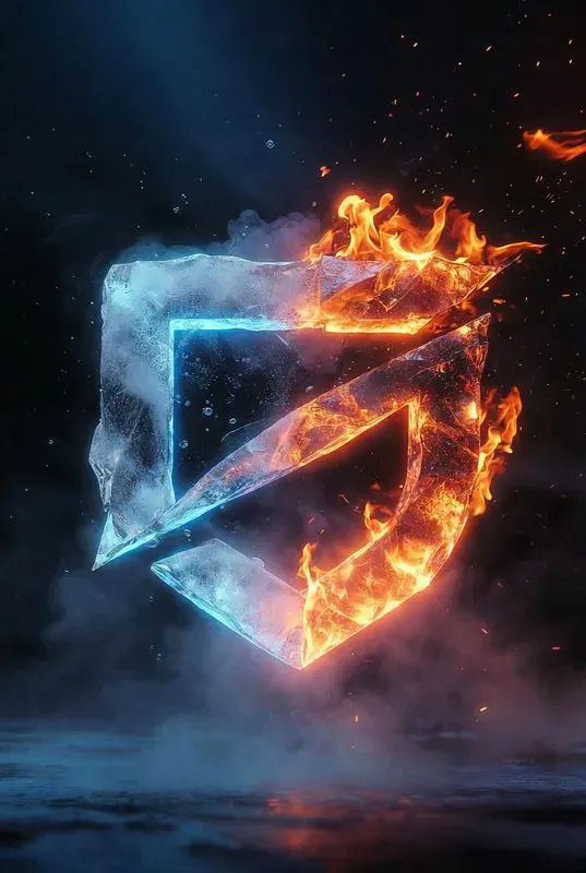 Ice Vs Fire Logo Generator 8K