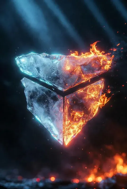 Ice Vs Fire Logo Generator 8K