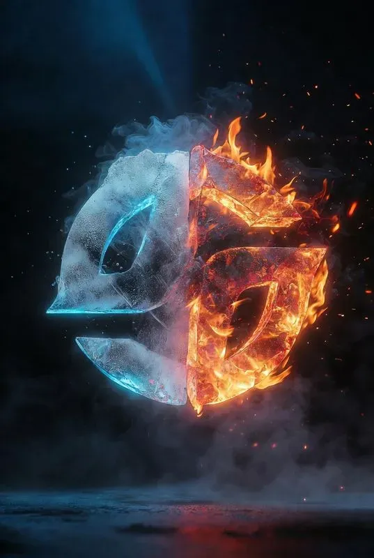 Ice Vs Fire Logo Generator 8K