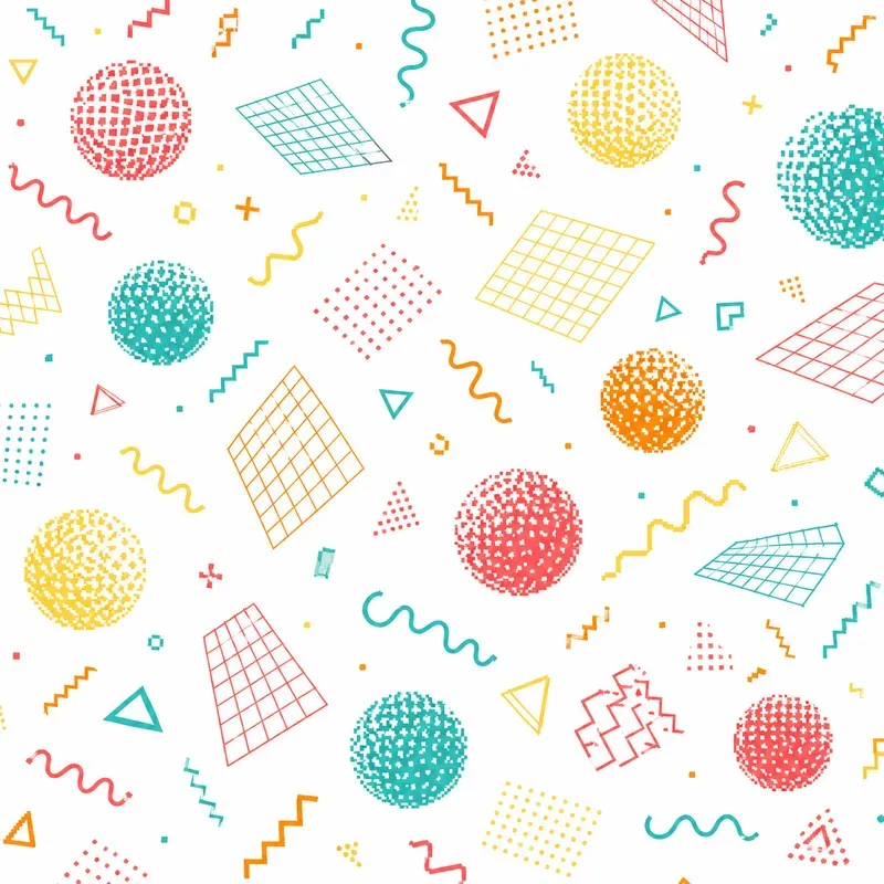 Neon Memphis Tales Ultimate 80s Patterns