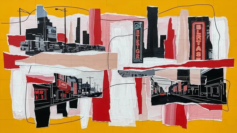 Mixed Media Collages On Yellow
