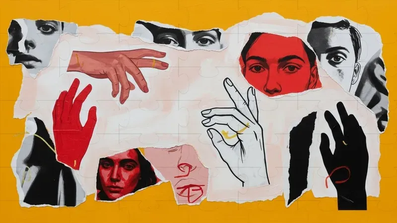Mixed Media Collages On Yellow