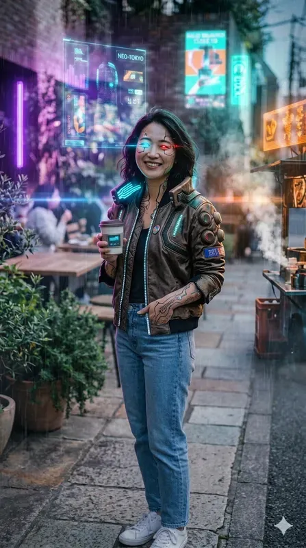 Cyberpunk Portrait Photo Transformations