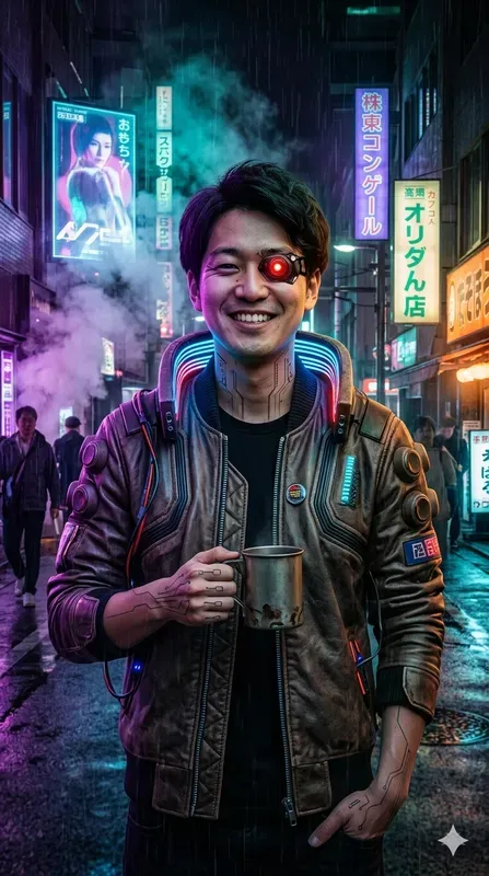 Cyberpunk Portrait Photo Transformations