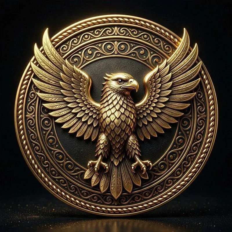 3D Golden Metallic Emblem Logos