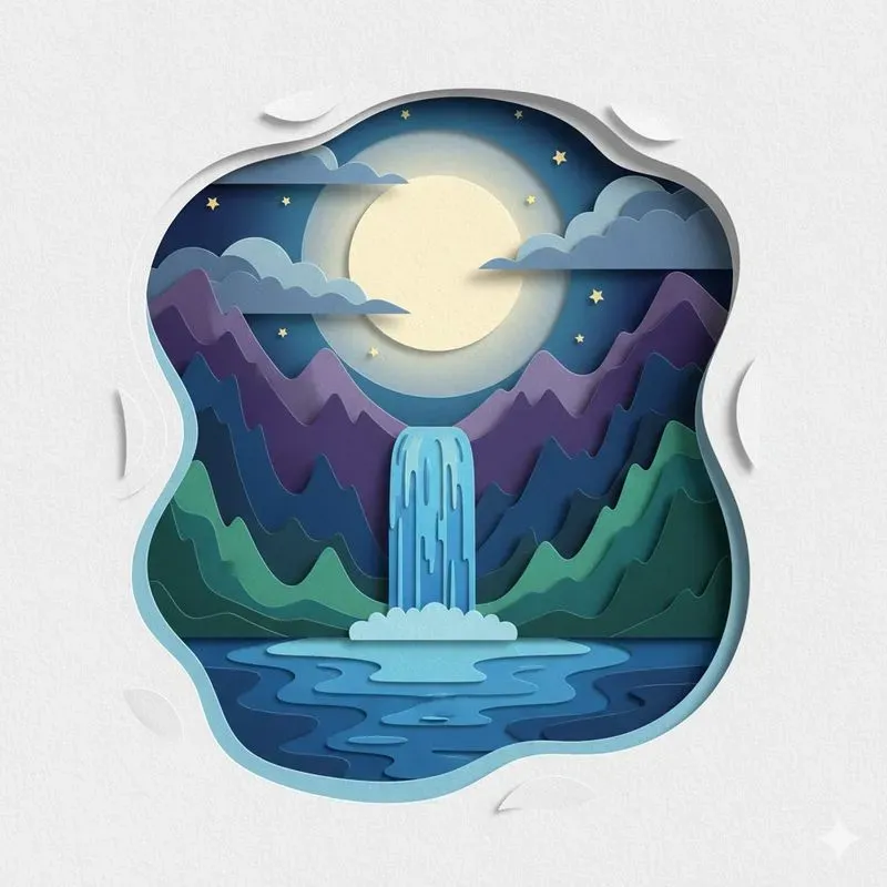 Layered Papercut Illustrations