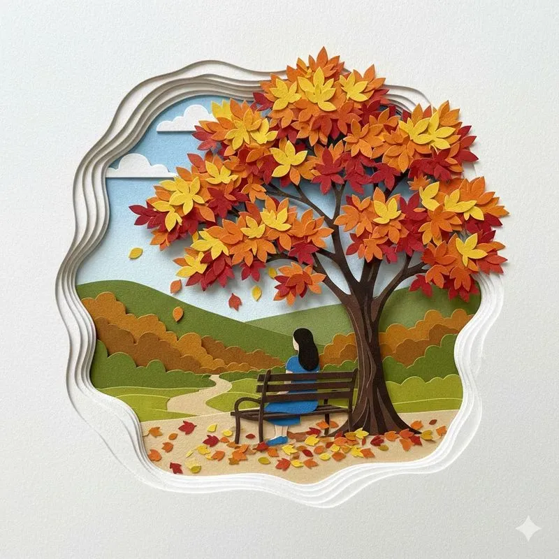 Layered Papercut Illustrations