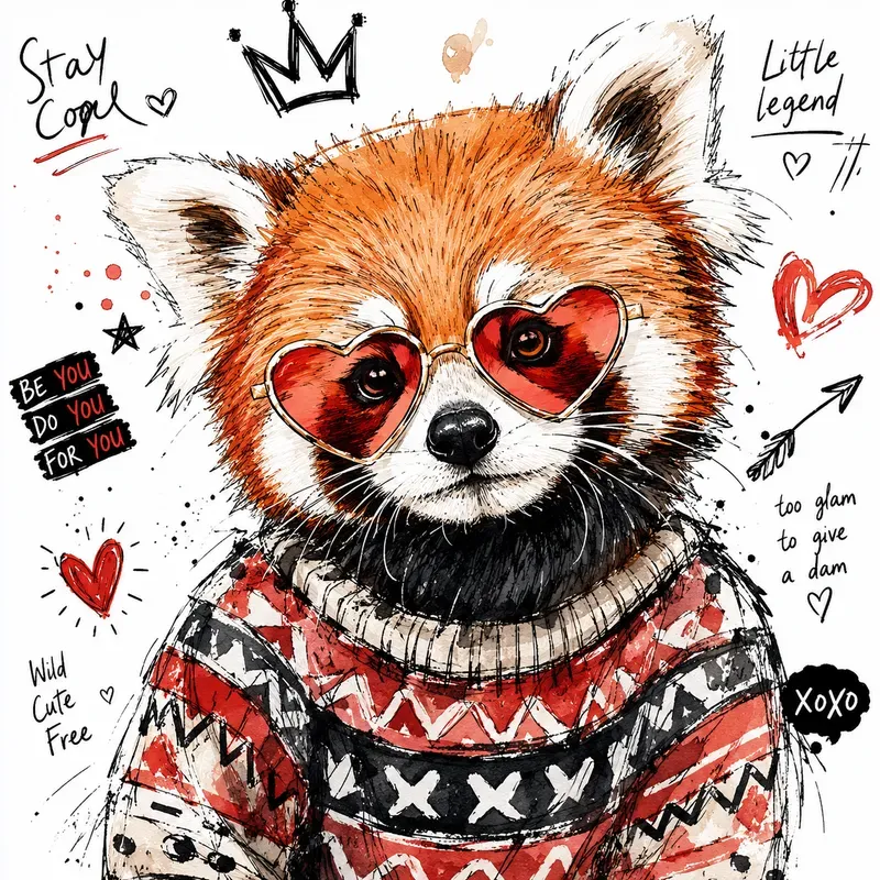 Whimsical Fashion Animal Sketches