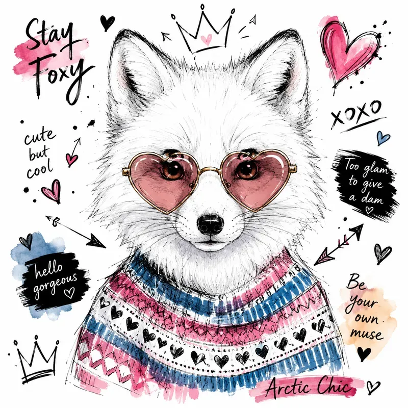 Whimsical Fashion Animal Sketches