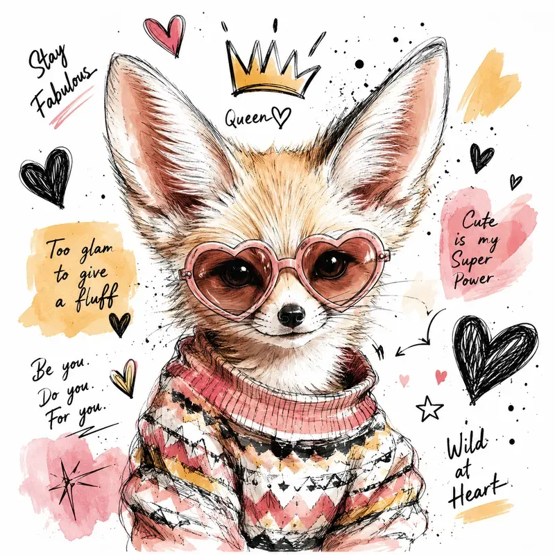 Whimsical Fashion Animal Sketches