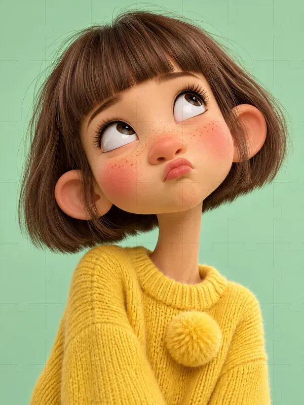 Quirky 3D Cartoon Character Portraits