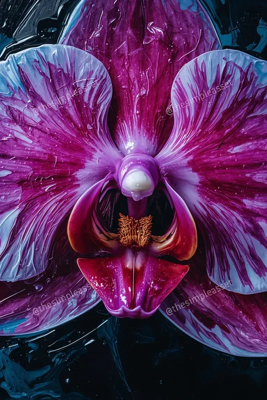 Moody Swirling Impasto Flowers