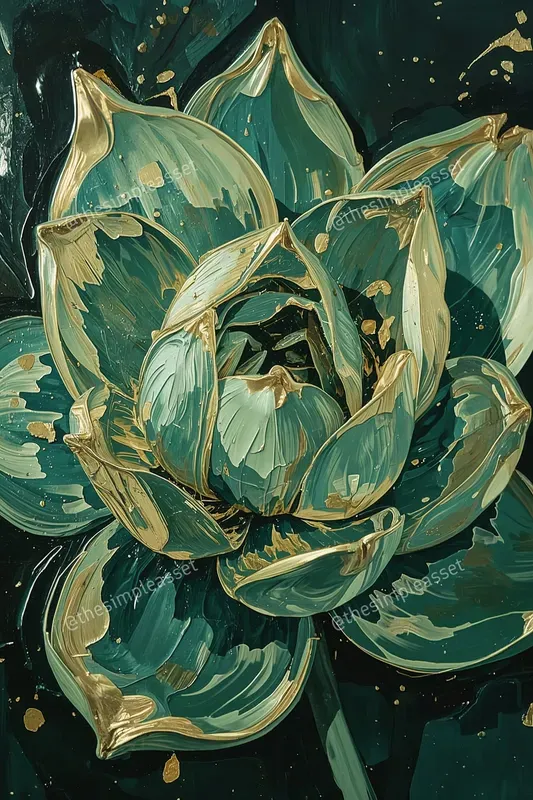 Moody Swirling Impasto Flowers
