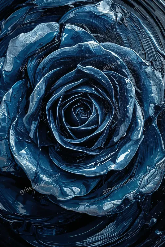 Moody Swirling Impasto Flowers