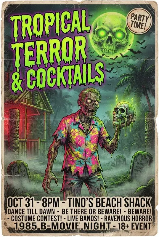 80s Bmovie Horror Poster Generator