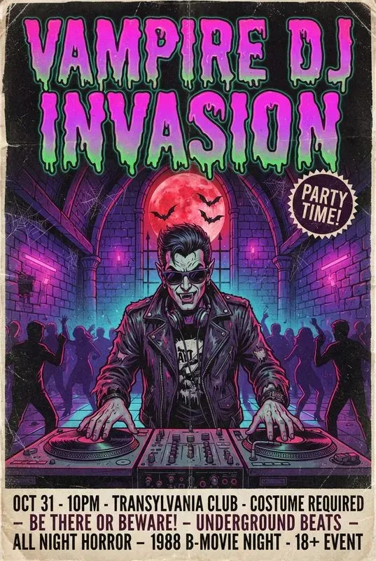 80s Bmovie Horror Poster Generator
