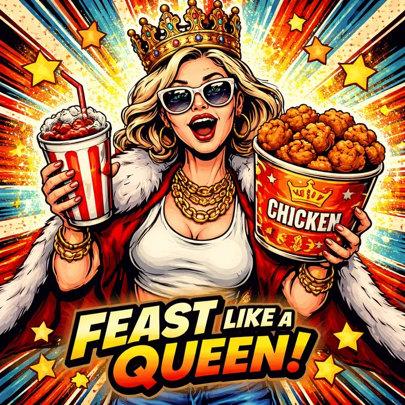 Iconic Faces Pop Art Food Posters