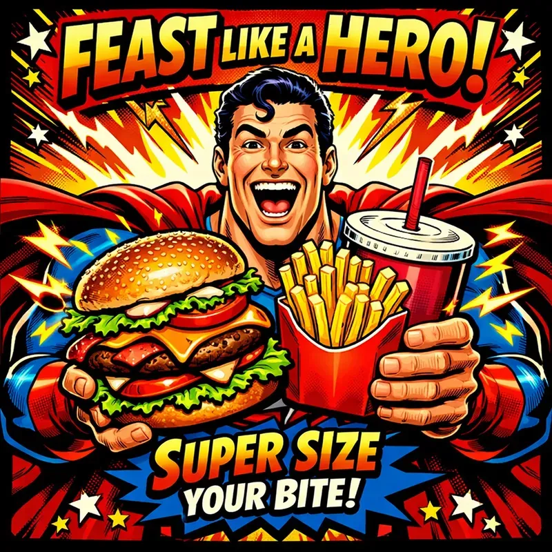 Iconic Faces Pop Art Food Posters