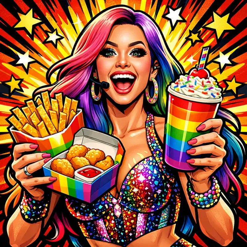Iconic Faces Pop Art Food Posters
