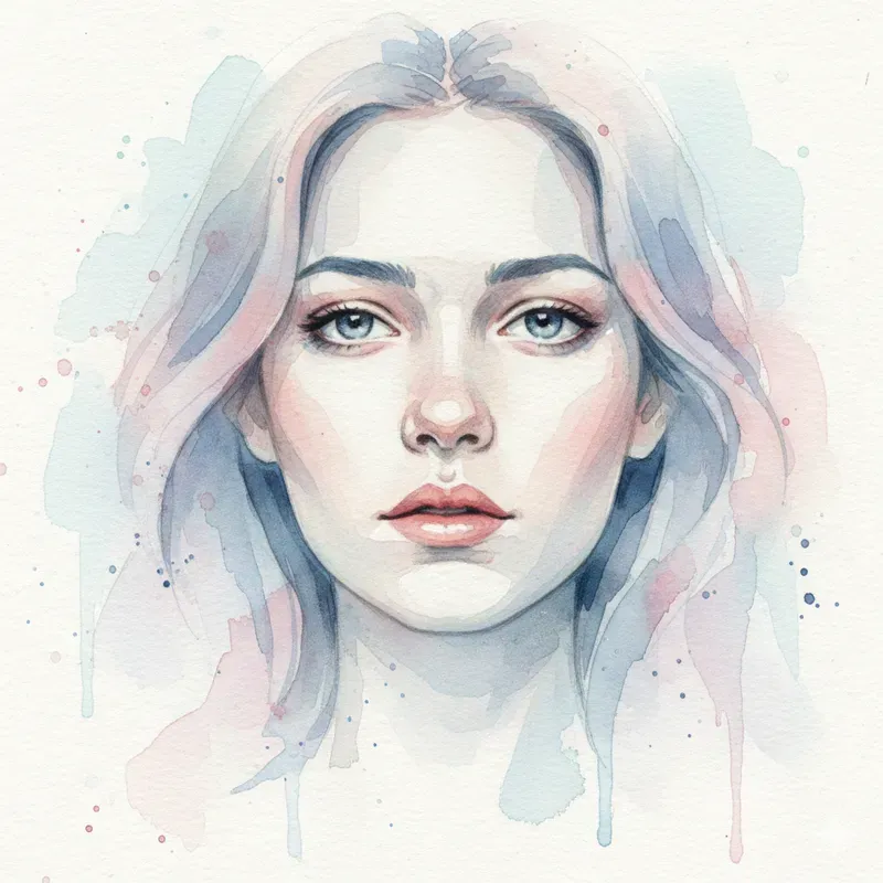 Artistic Watercolor Portrait Series