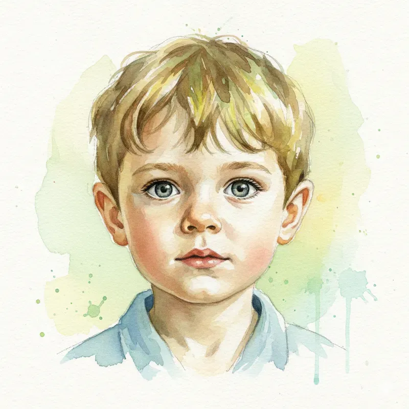 Artistic Watercolor Portrait Series