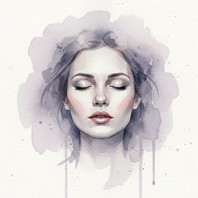 Artistic Watercolor Portrait Series