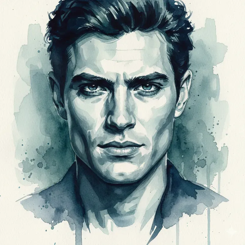 Artistic Watercolor Portrait Series