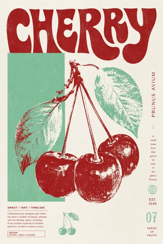 Retro Risograph Typography Posters