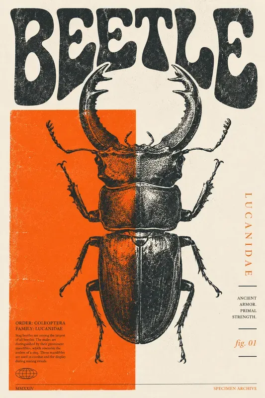 Retro Risograph Typography Posters