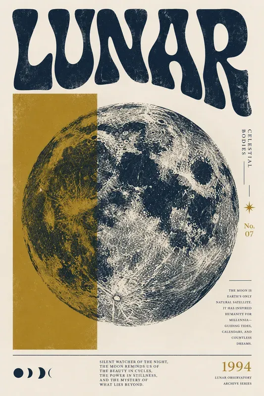 Retro Risograph Typography Posters