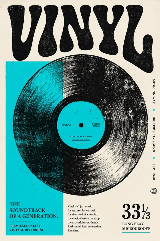 Retro Risograph Typography Posters