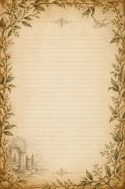 Vintage Lined Writing Pages