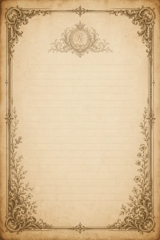 Vintage Lined Writing Pages