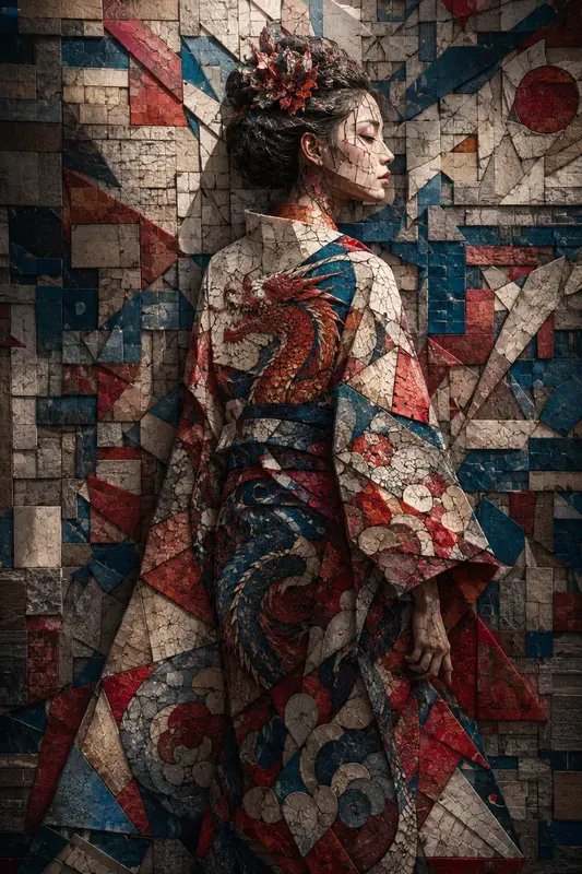 Surreal 3D Mosaic Art