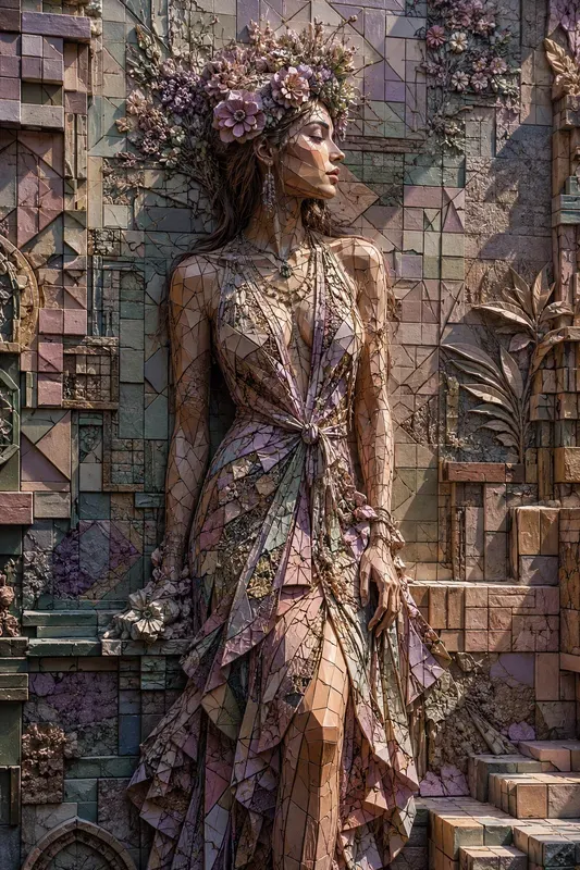 Surreal 3D Mosaic Art